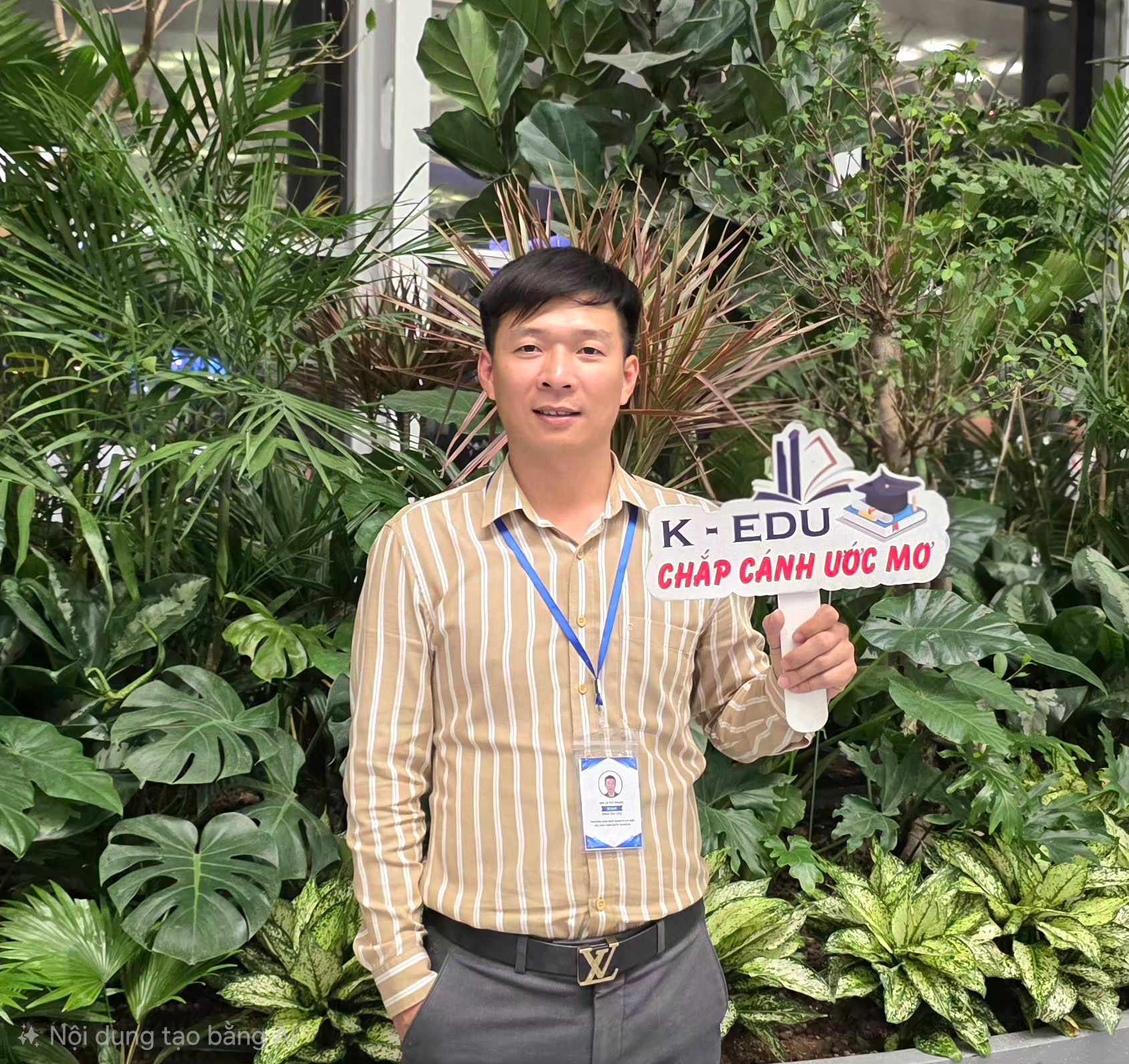 Du học sinh tự hào với bảng tên K-EDU